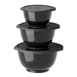 Margrethe miniskålset 0,25 + 0,5 + 0,75 L black edition