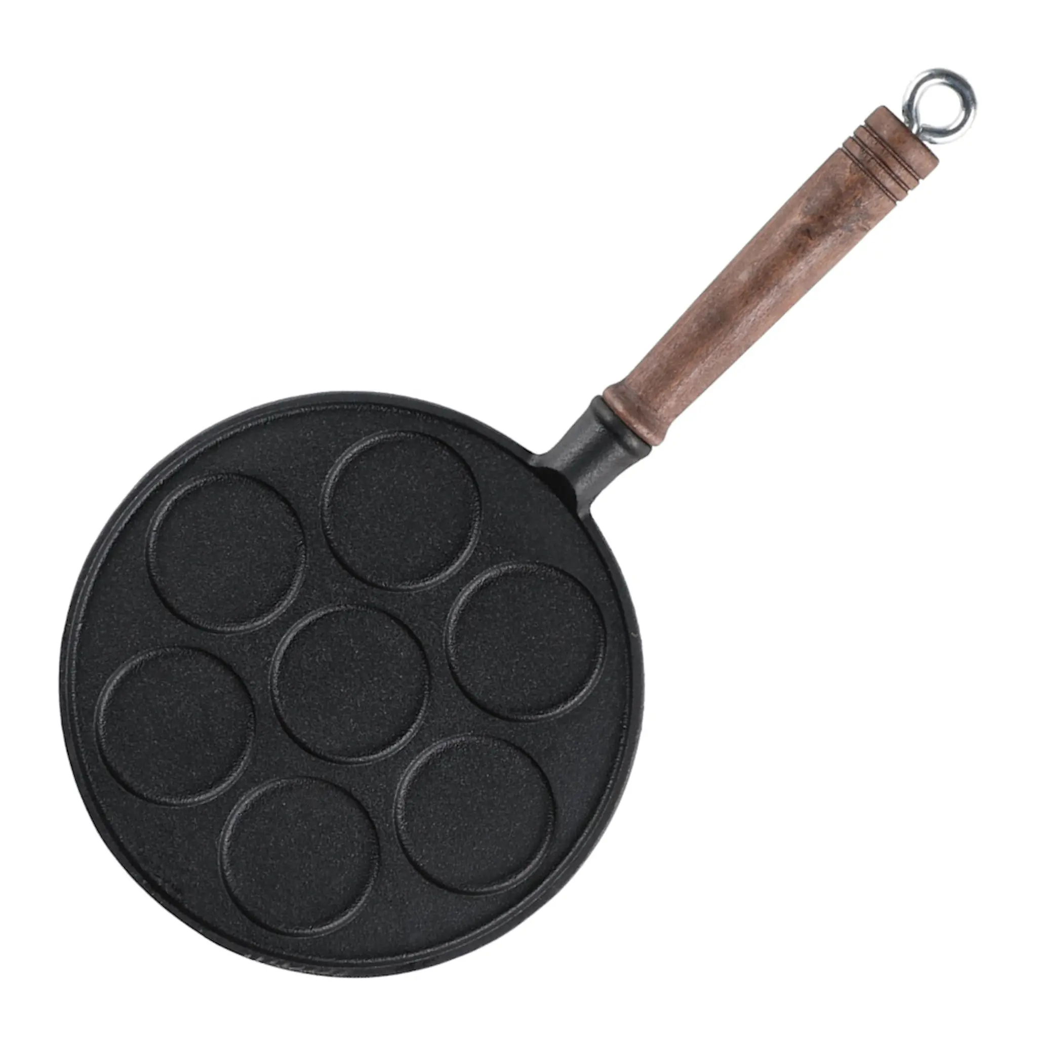 Maku Kitchen Life Plättlagg i gjutjärn med trähandtag 23 cm