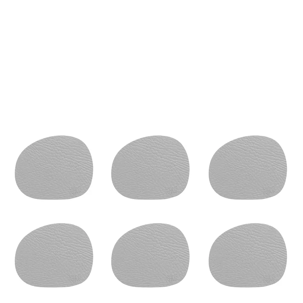 Raw Buffalo Lasinalunen 12,2x10 cm 6 kpl Light Grey