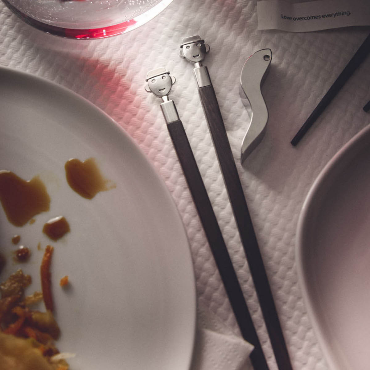 Alessi Alessandro M Syömäpuikot Musta/Teräs