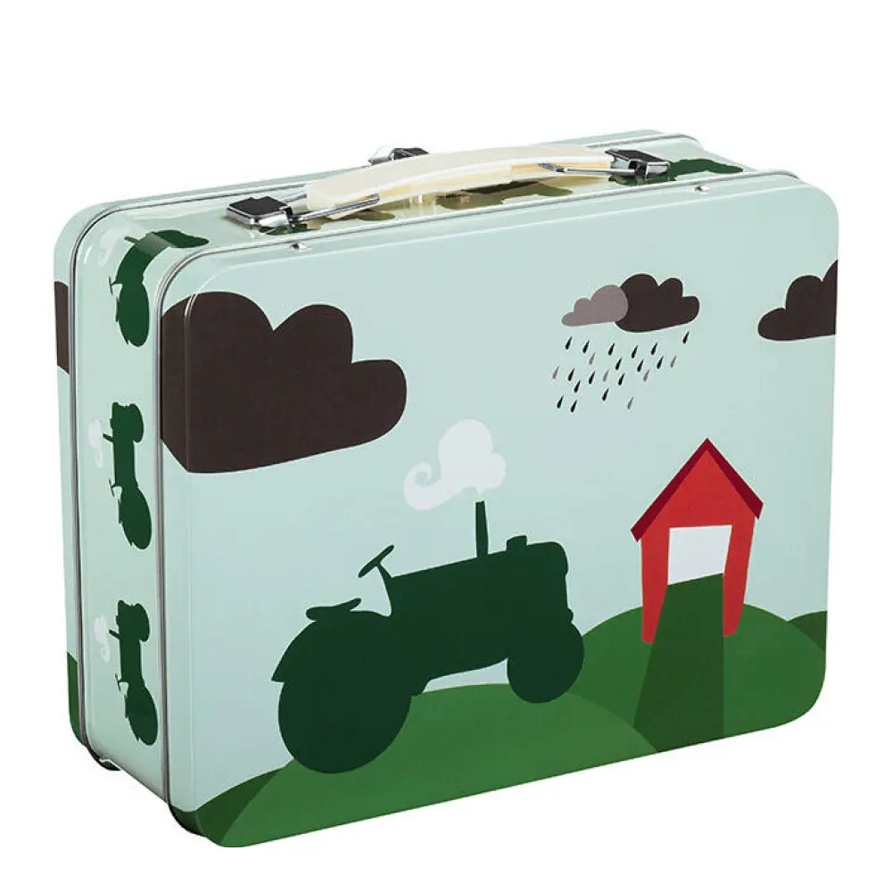 Eväsrasia Traktori ja lato 19x16 cm Sininen