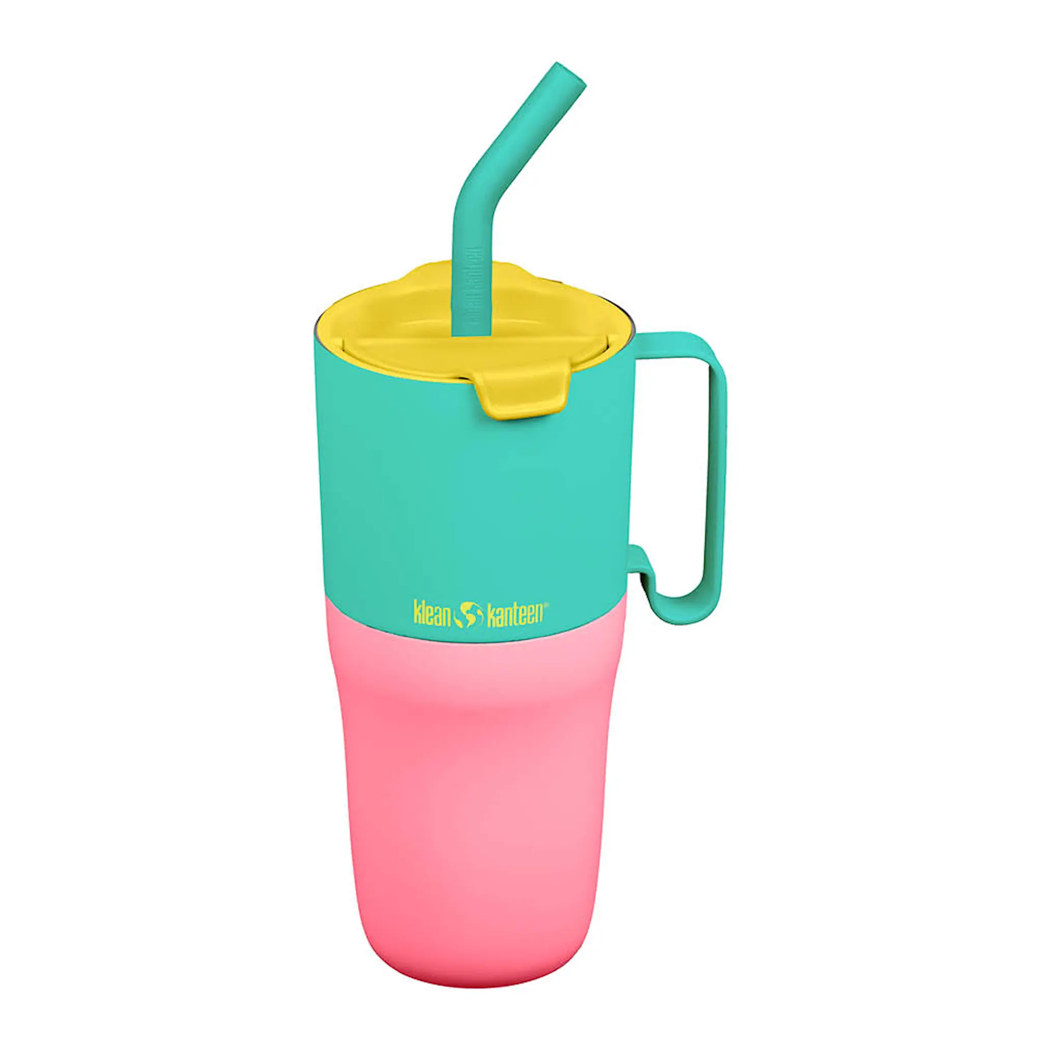 Klean Kanteen Rise Tumbler 77 cl med fliplock Turquoise Kaleidoscope