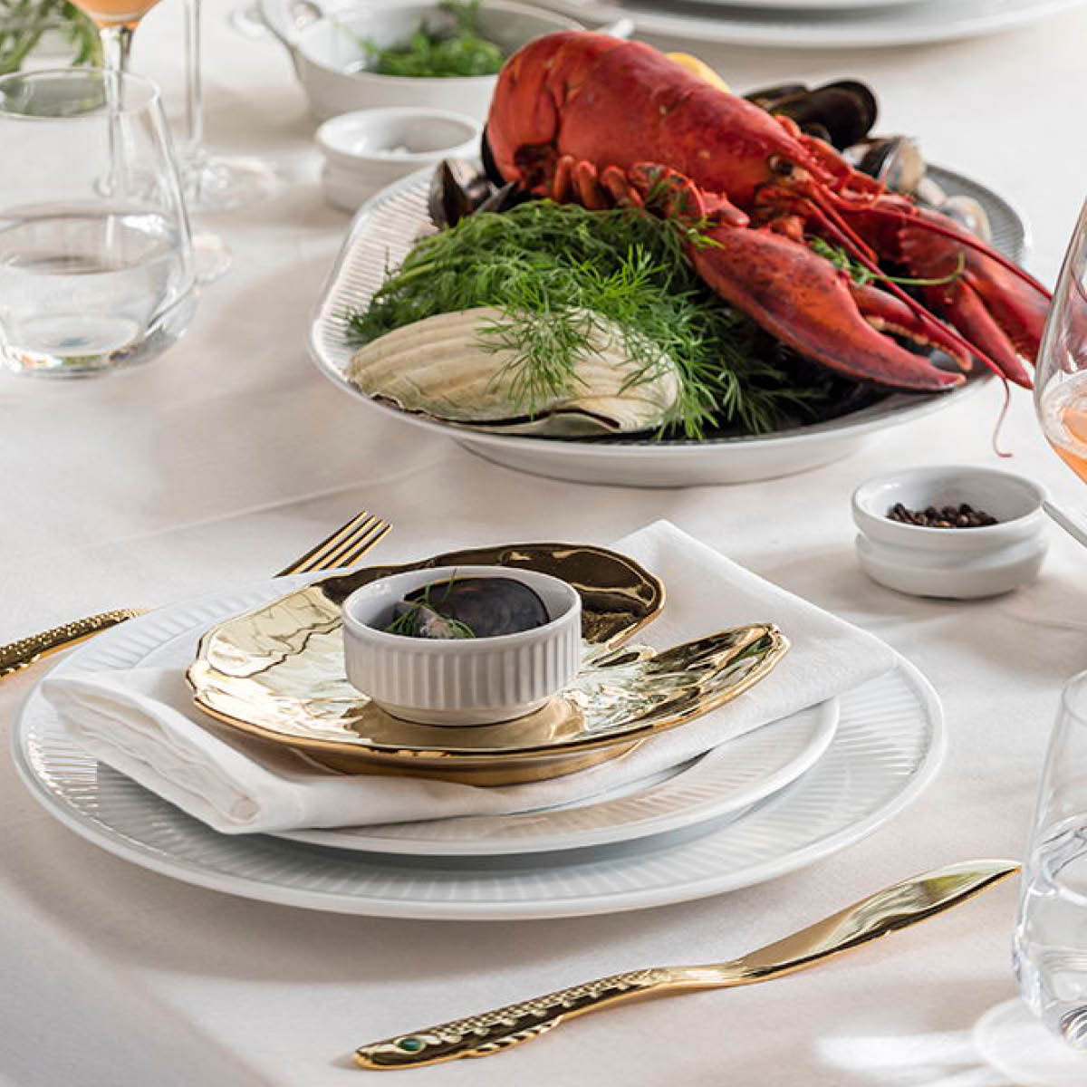 Pillivuyt Plissé skål 7 cm hvit