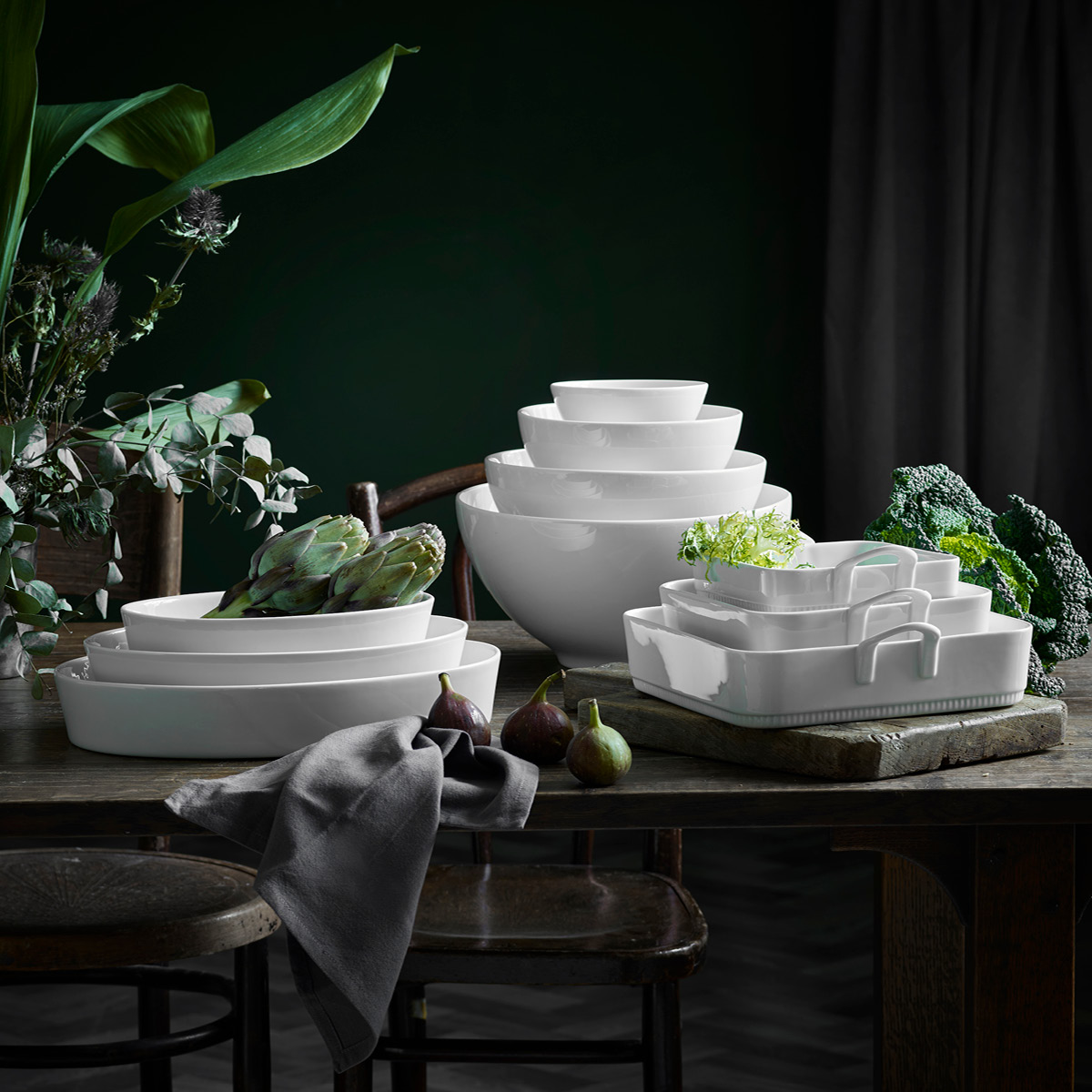 Pillivuyt Fat ovalt stort 36 cm hvit