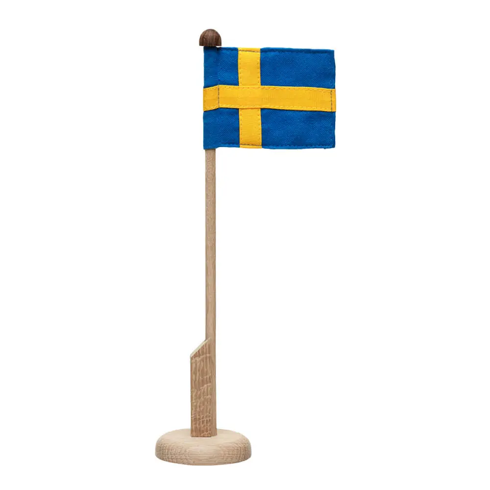 Pöytäviirintanko, ruotsin lippu 30 cm tammi
