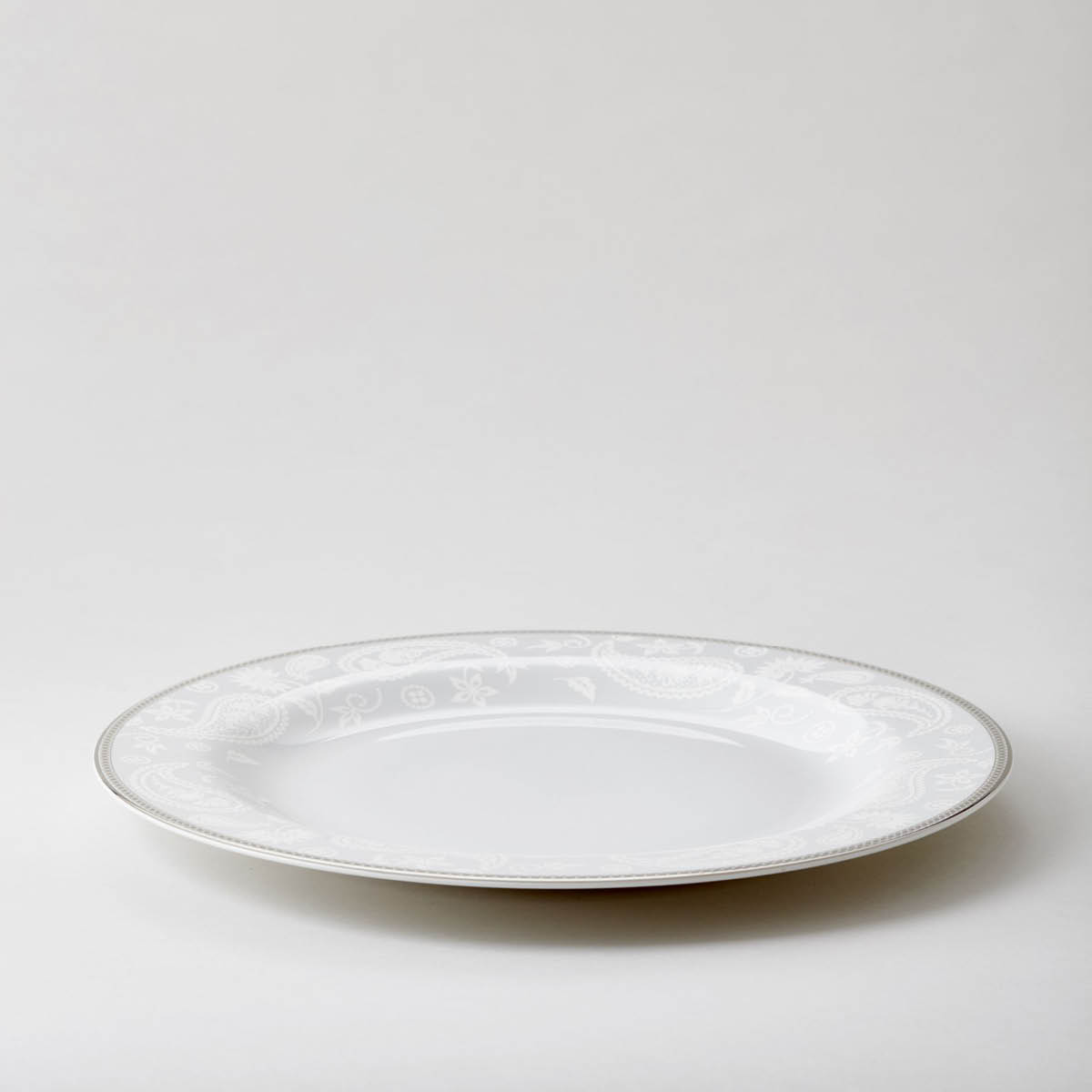 Royal Porcelain Silver Paisley rundt fat 32 cm