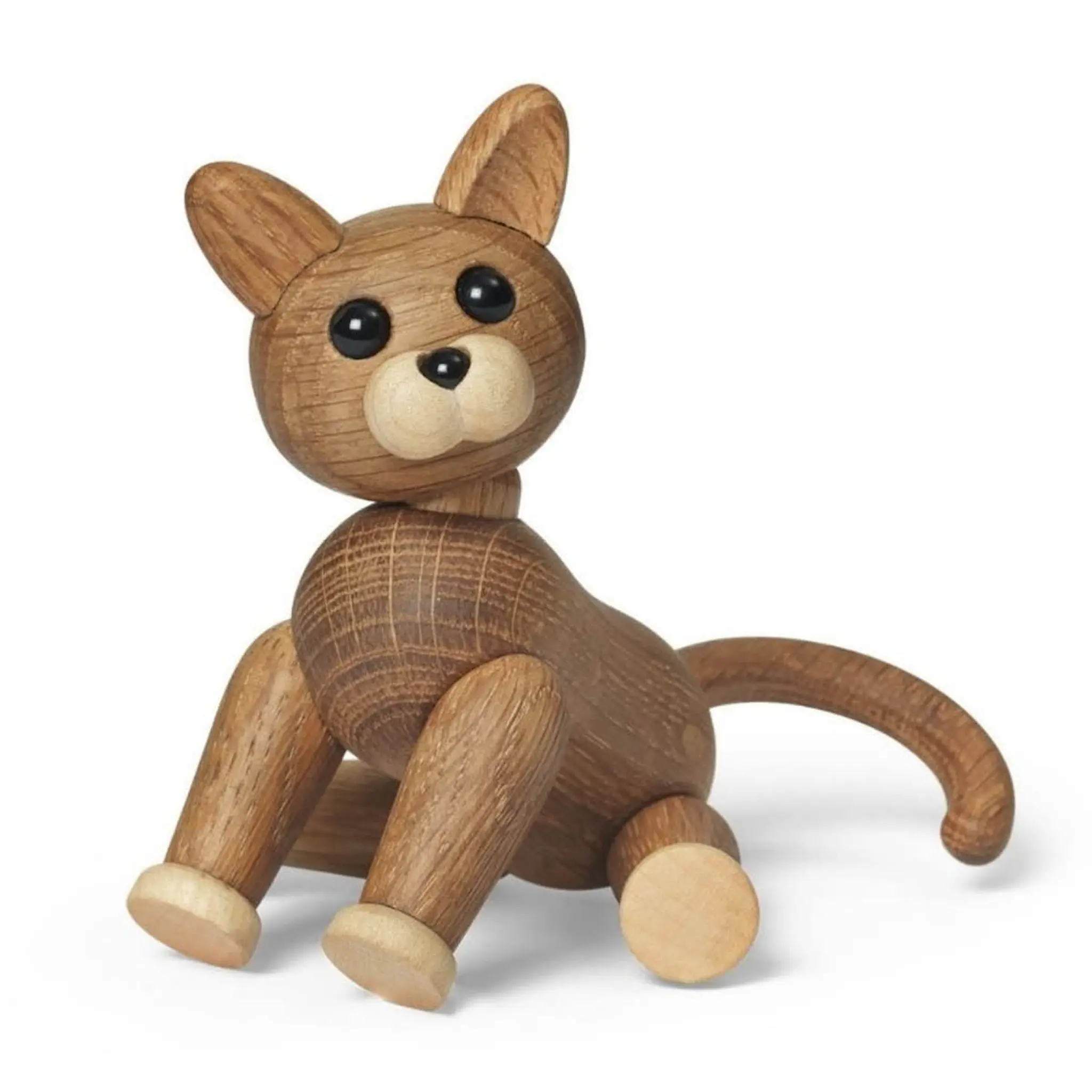 Spring Copenhagen Sneaky Kattunge trefigur 10 cm eik