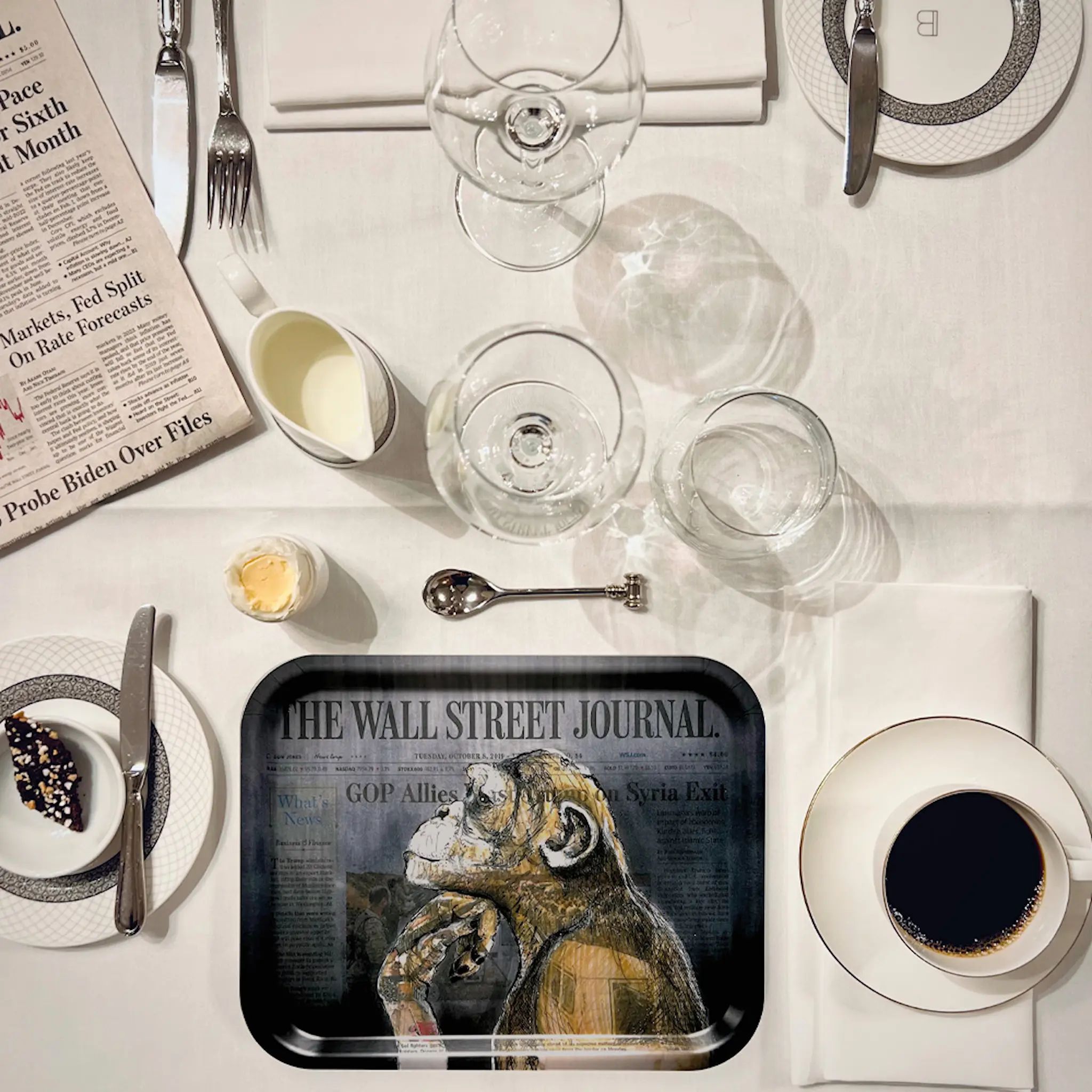 LISA TÖRNER ART Tarjotin Monkey Business 20x27 cm