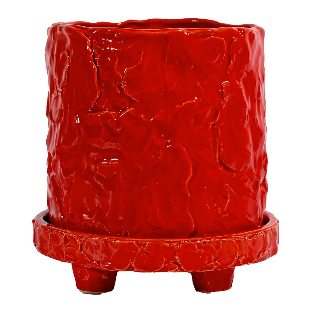 ByOn Muddy S kruka 17,5x18 cm röd