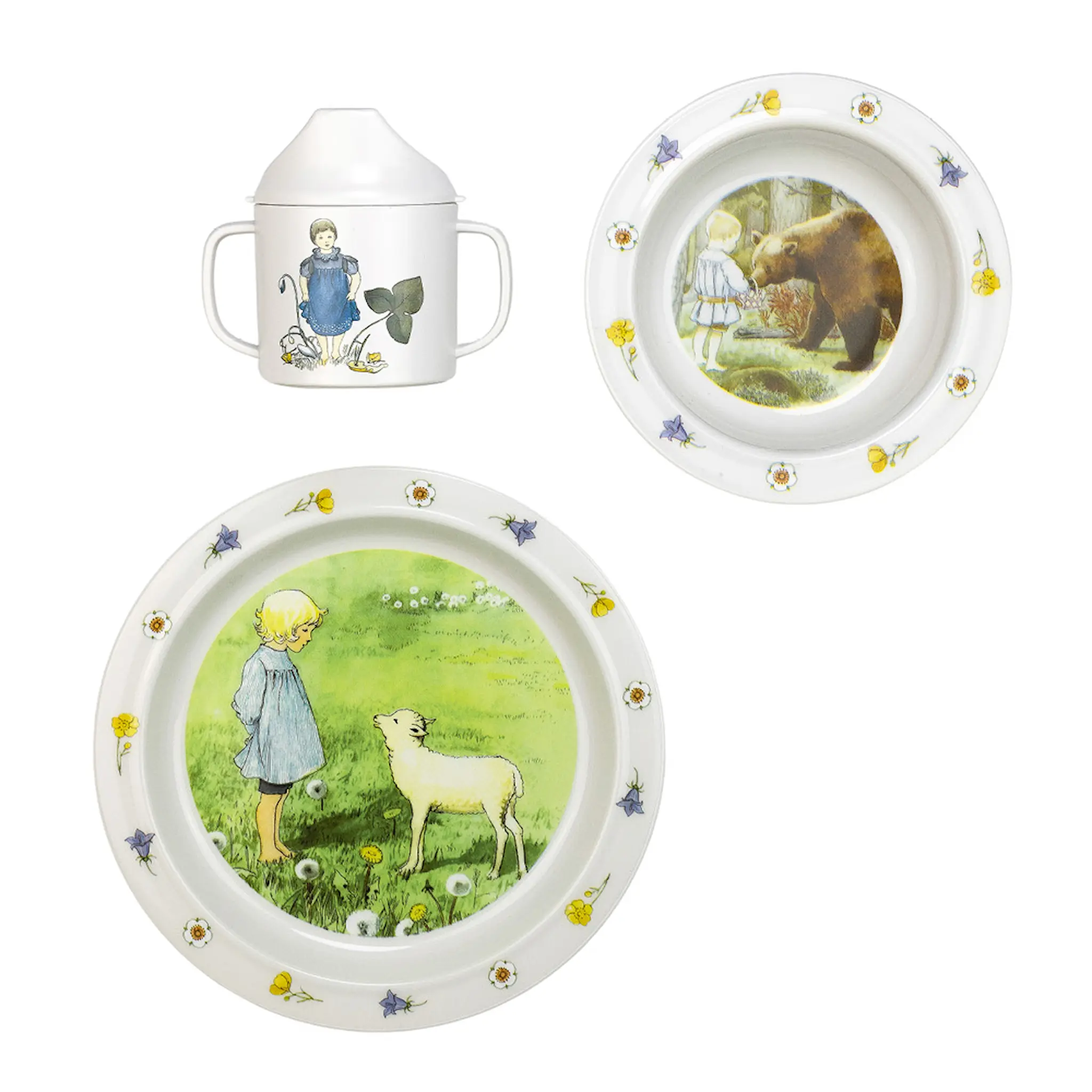 Diverse Elsa Beskow Lasten astiasto 3 osaa Laulut