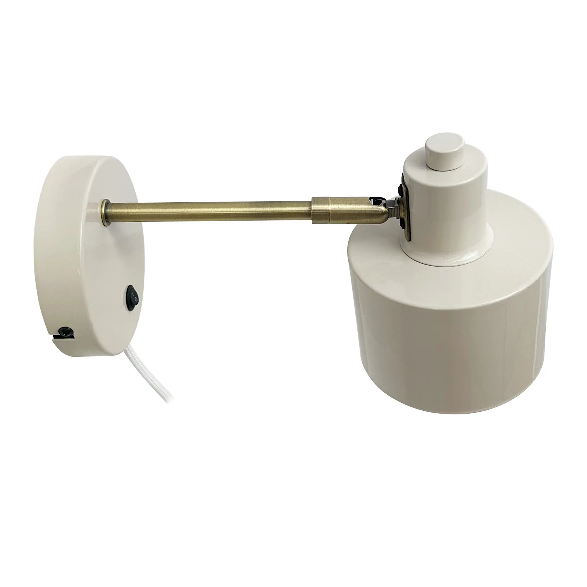 Dyberg Larsen Ocean vägglampa 11,5 cm beige/mässing