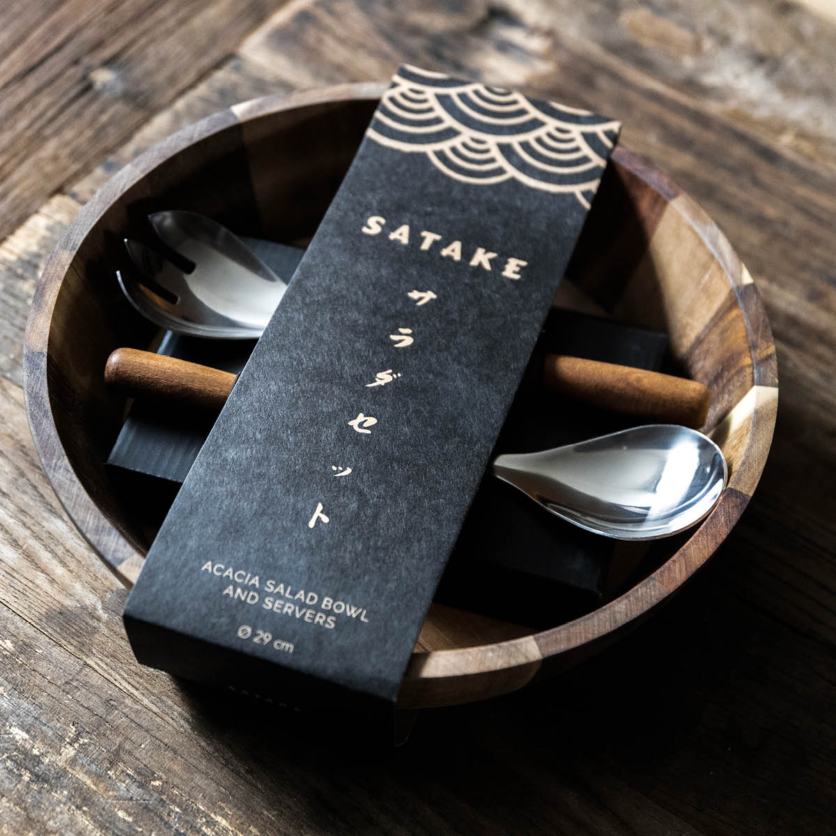 Satake Salladsskål och salladsbestick i akacia
