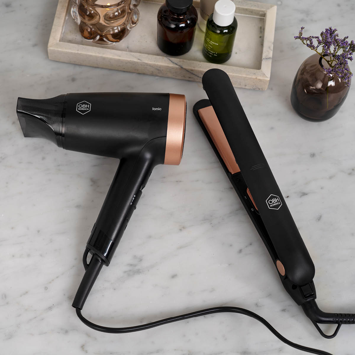 OBH Nordica Glam & Shine Styling Kit YD3018N0 svart/kobber