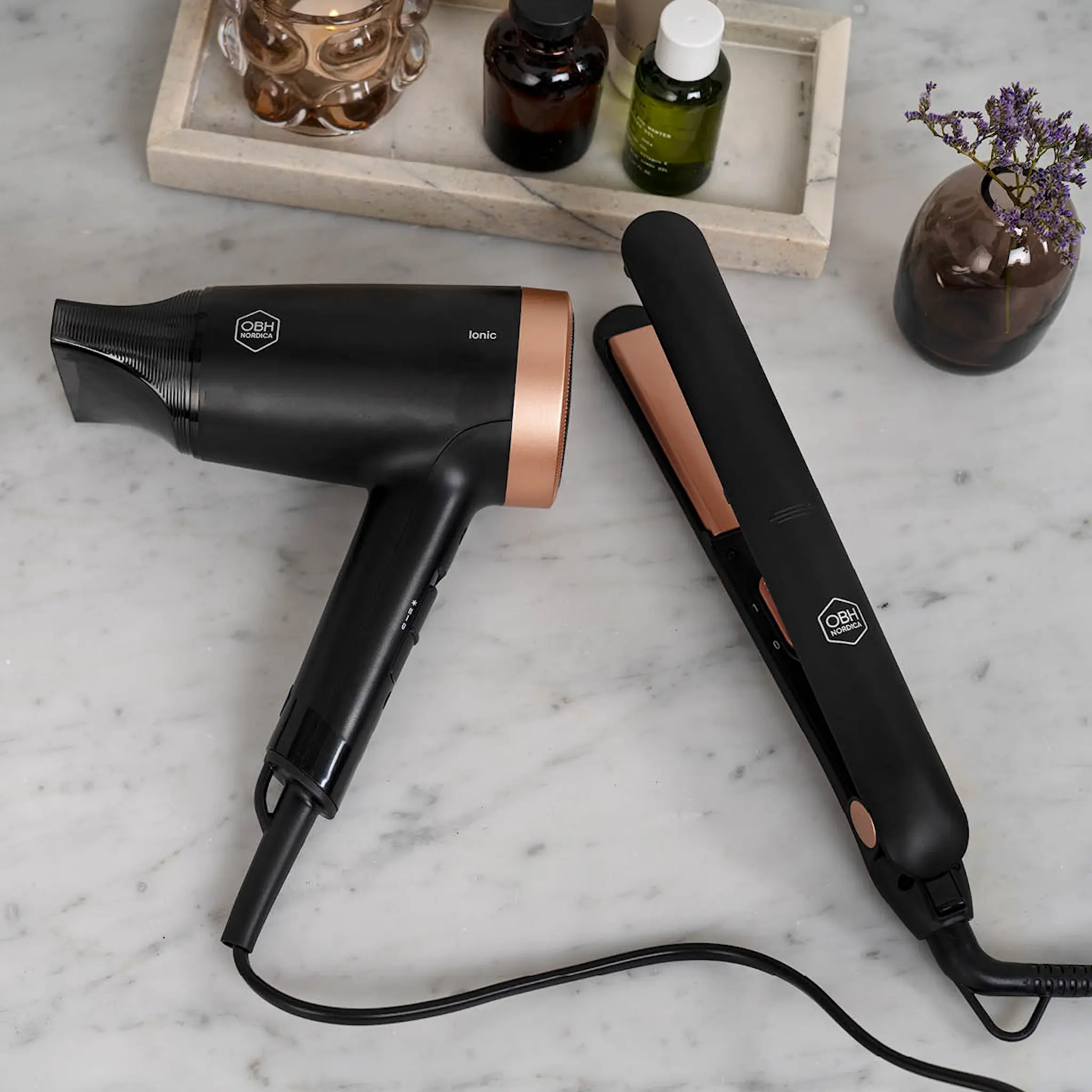 OBH Nordica Glam & Shine Styling Kit YD3018N0 svart/koppar