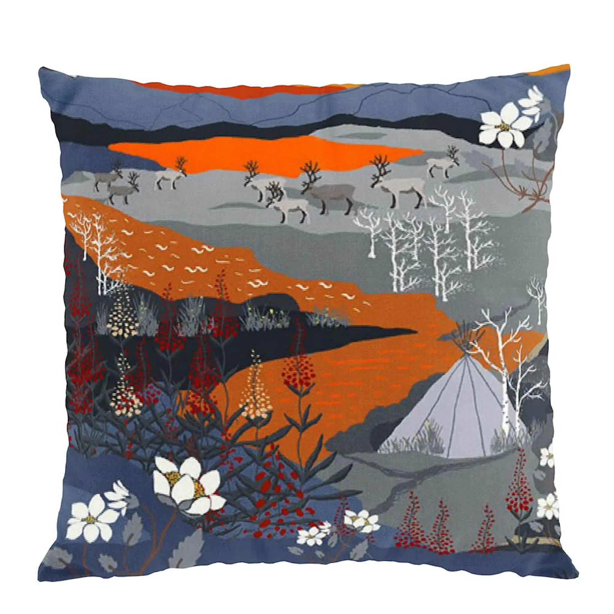 Arvidssons Fjällvandring Tyynynpäällinen 47x47 cm Oranssi