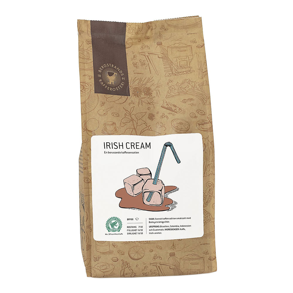Bergstrands Kafferosteri Bryggkaffe malet Irish Cream 250 g