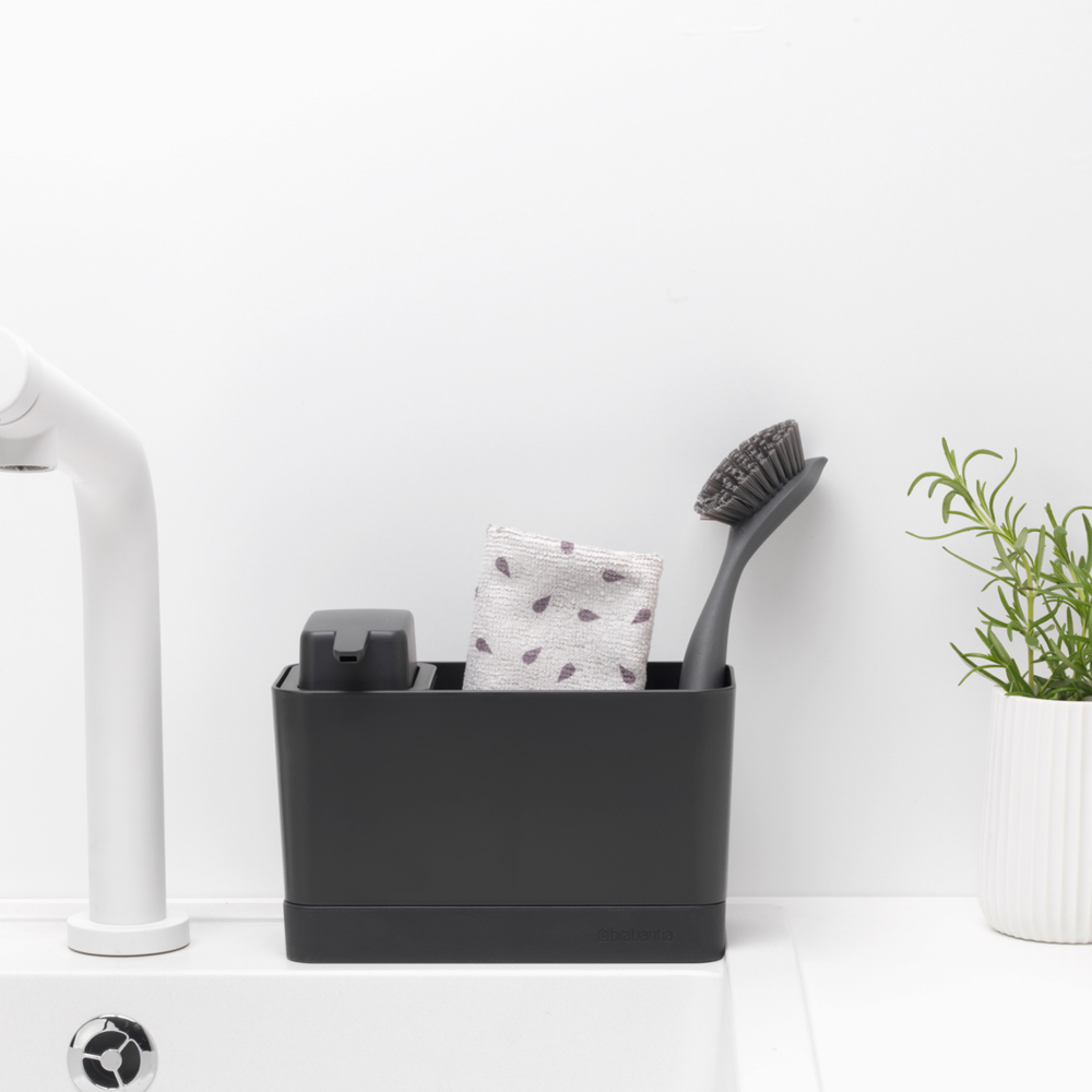 Brabantia SinkSide organiseringsset för diskbänk 2 delar mörkgrå