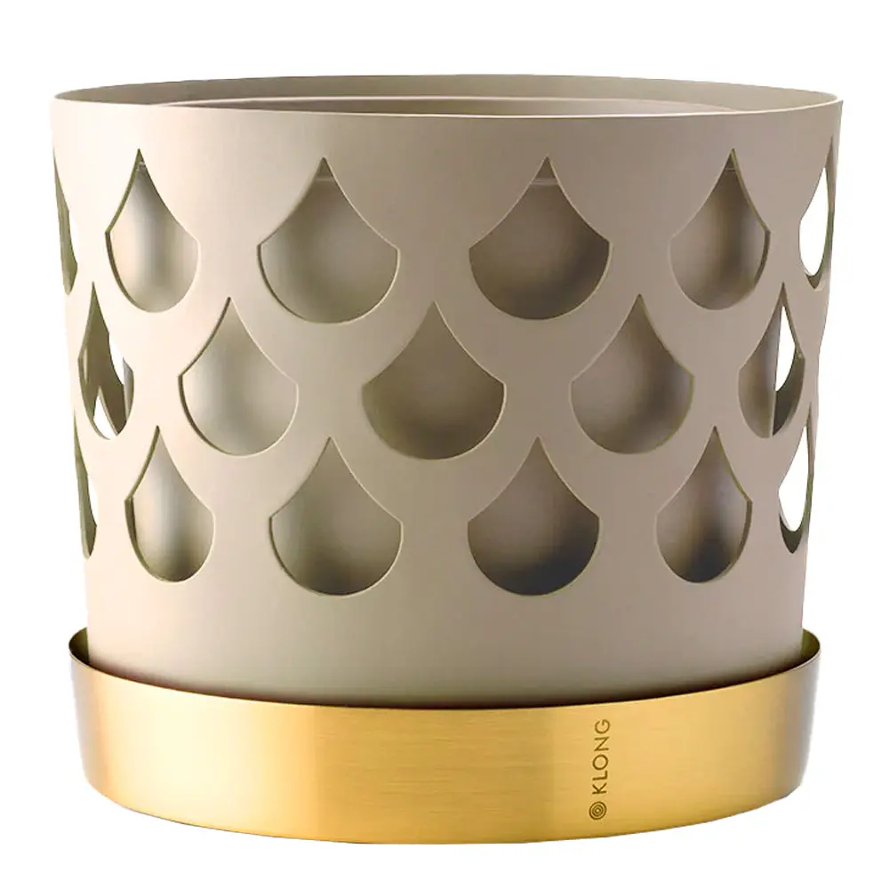 Trio Drop Kukkaruukku 18 cm Beige