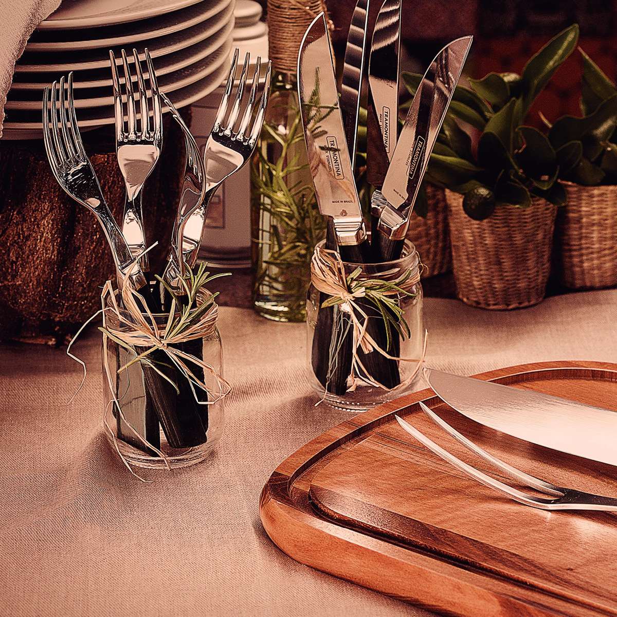 Tramontina Churrasco gaffel 21,5 cm brun