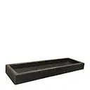 Marmaros fat avlångt 33x10 cm svart