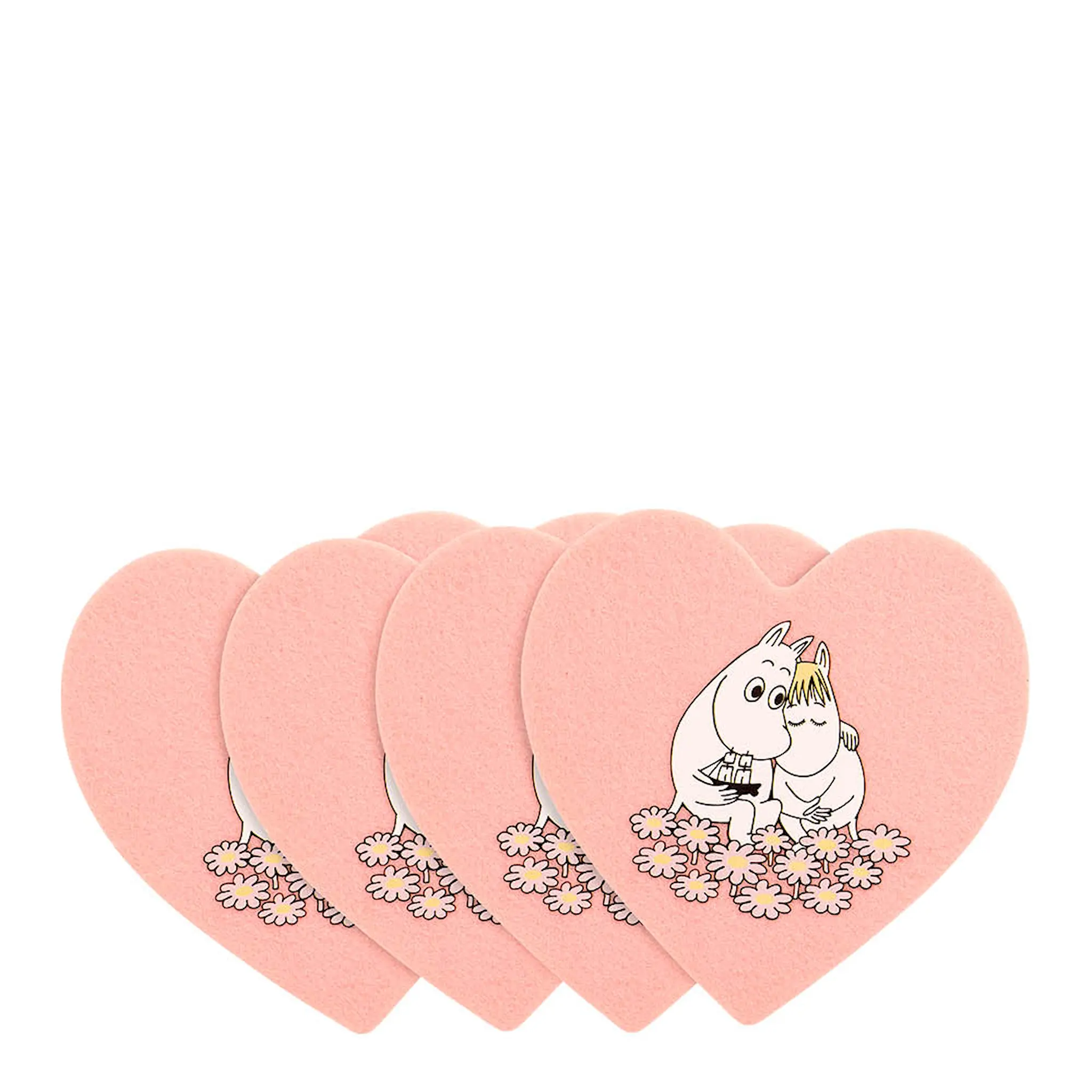Muurla Mumin glasunderlägg 10,5 cm 4-pack Tillsammans