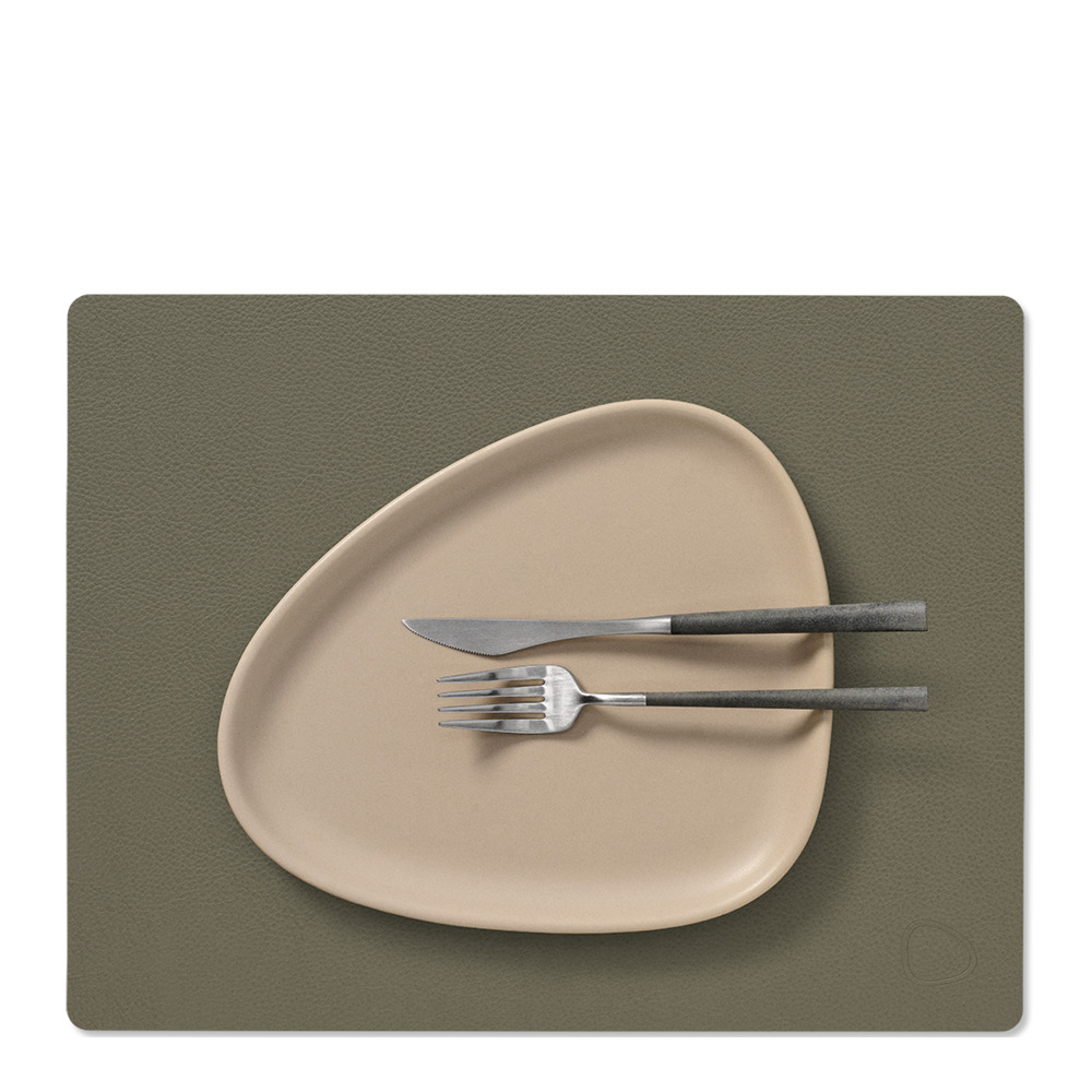 LIND DNA Square Leather Serene Pöytätabletti 26x34,5 cm Moss