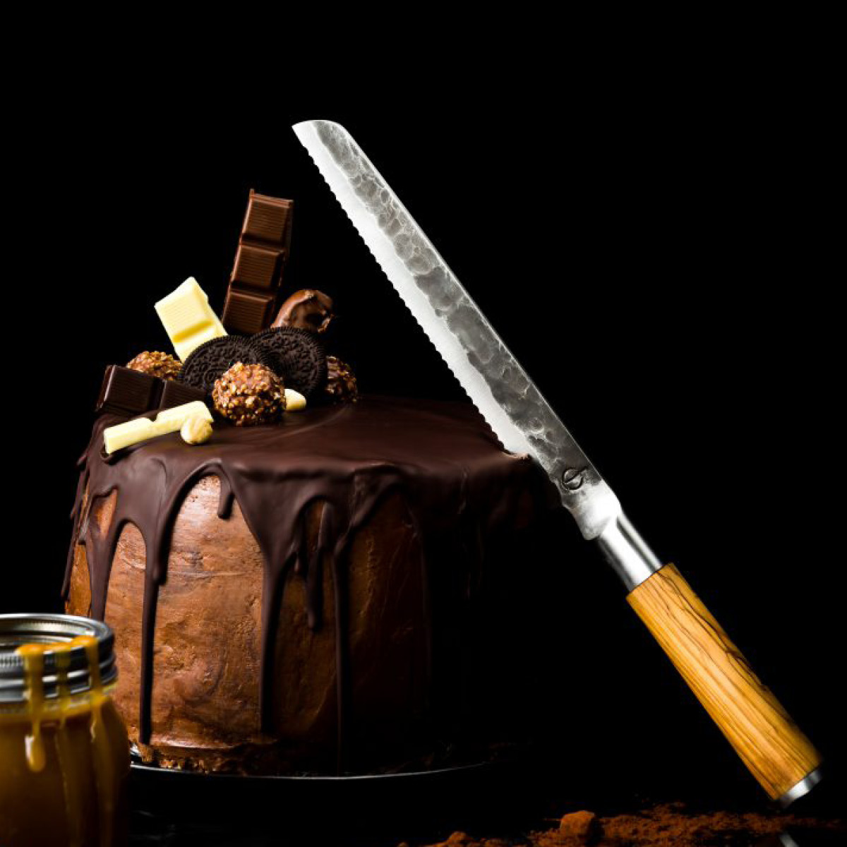 Forged Brödkniv 35 cm Olive