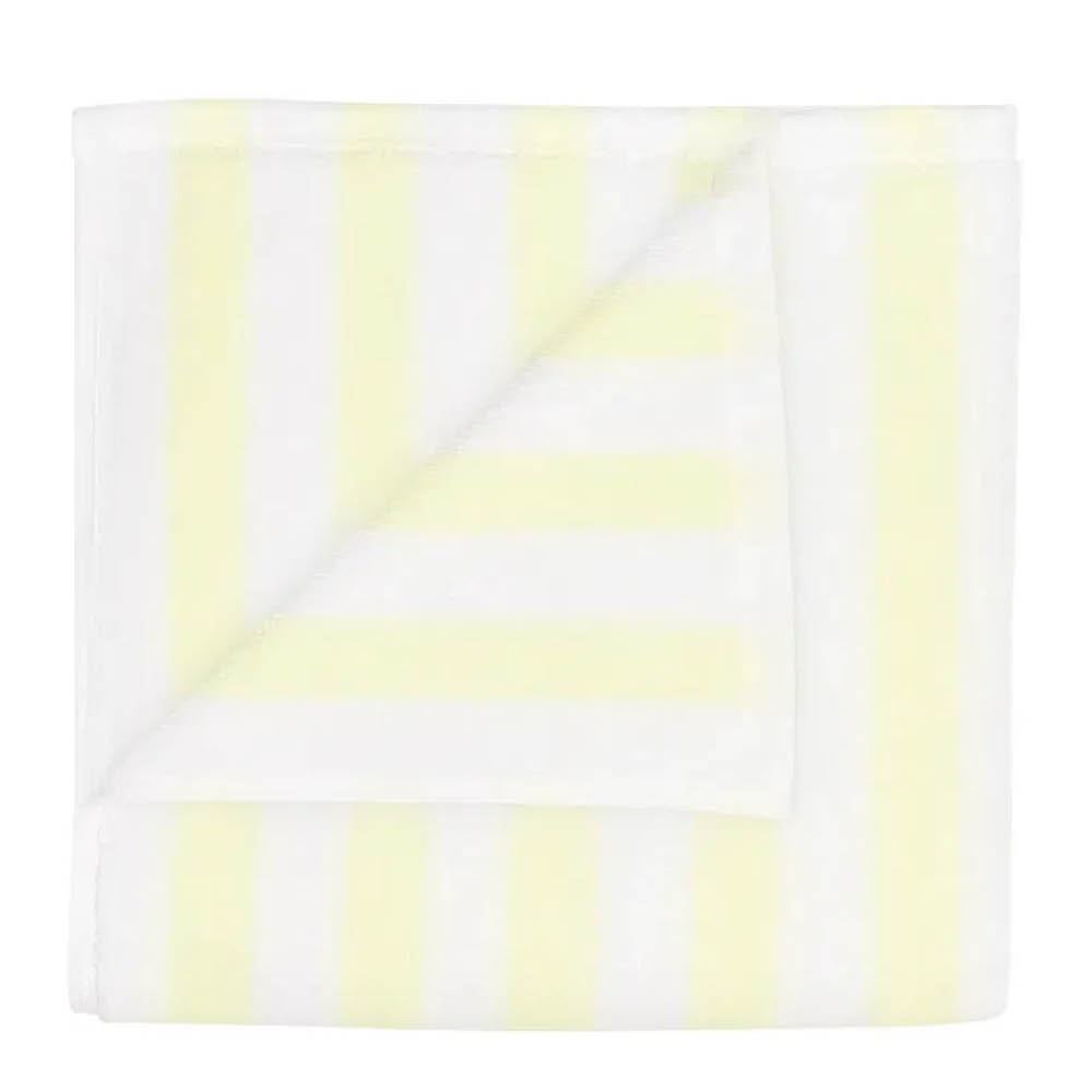 Blomus Arto handduk 100x50 cm vit/gul bredrandig