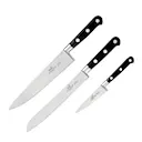 Licorne knivset 3 delar stål/svart