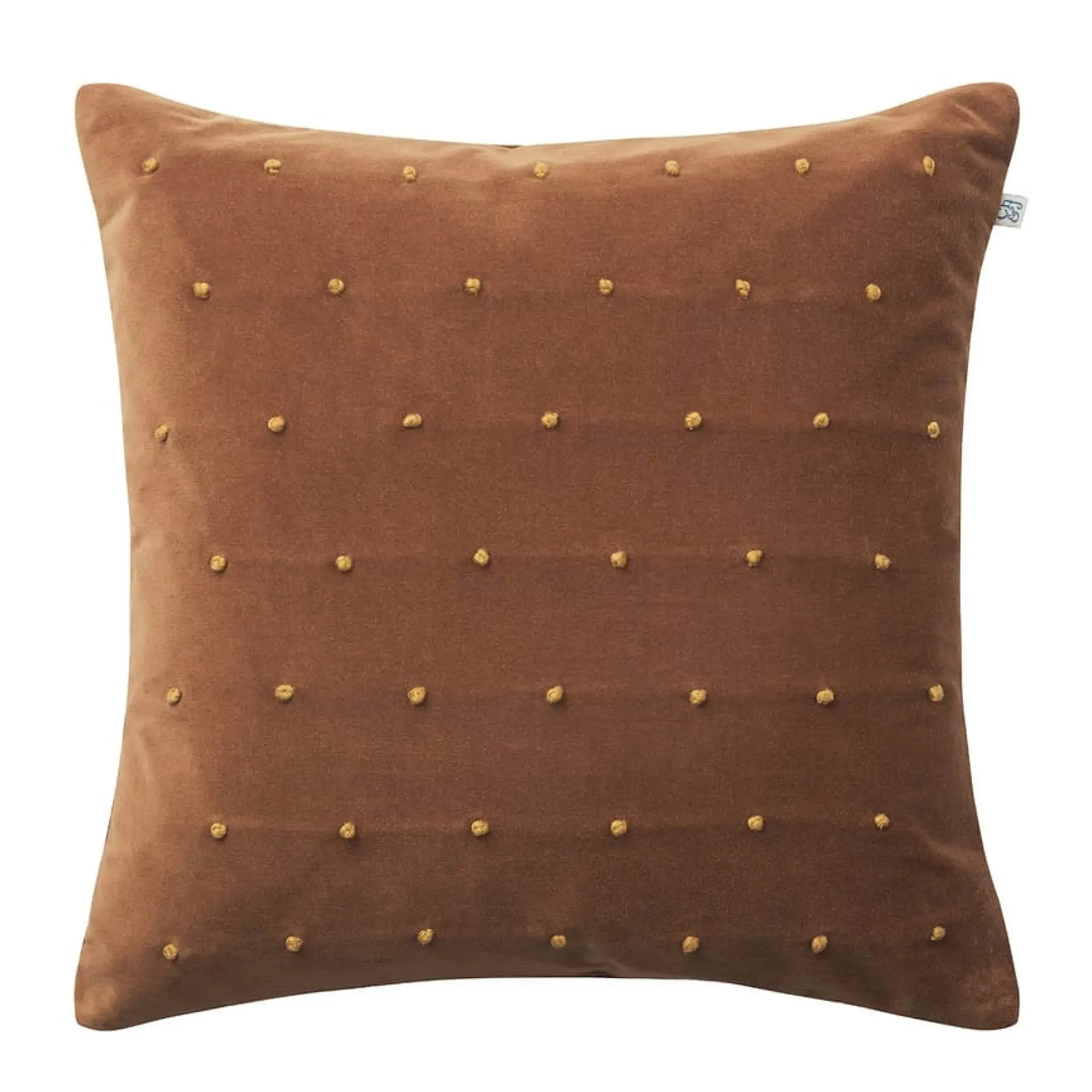 Chhatwal & Jonsson Roma tyynynpäällinen sametti 50x50 cm Cognac/Masala Yellow