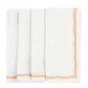 Vit med orange broderi