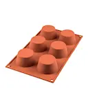 Silikonform Muffins 6 st 6,9x3,5 cm