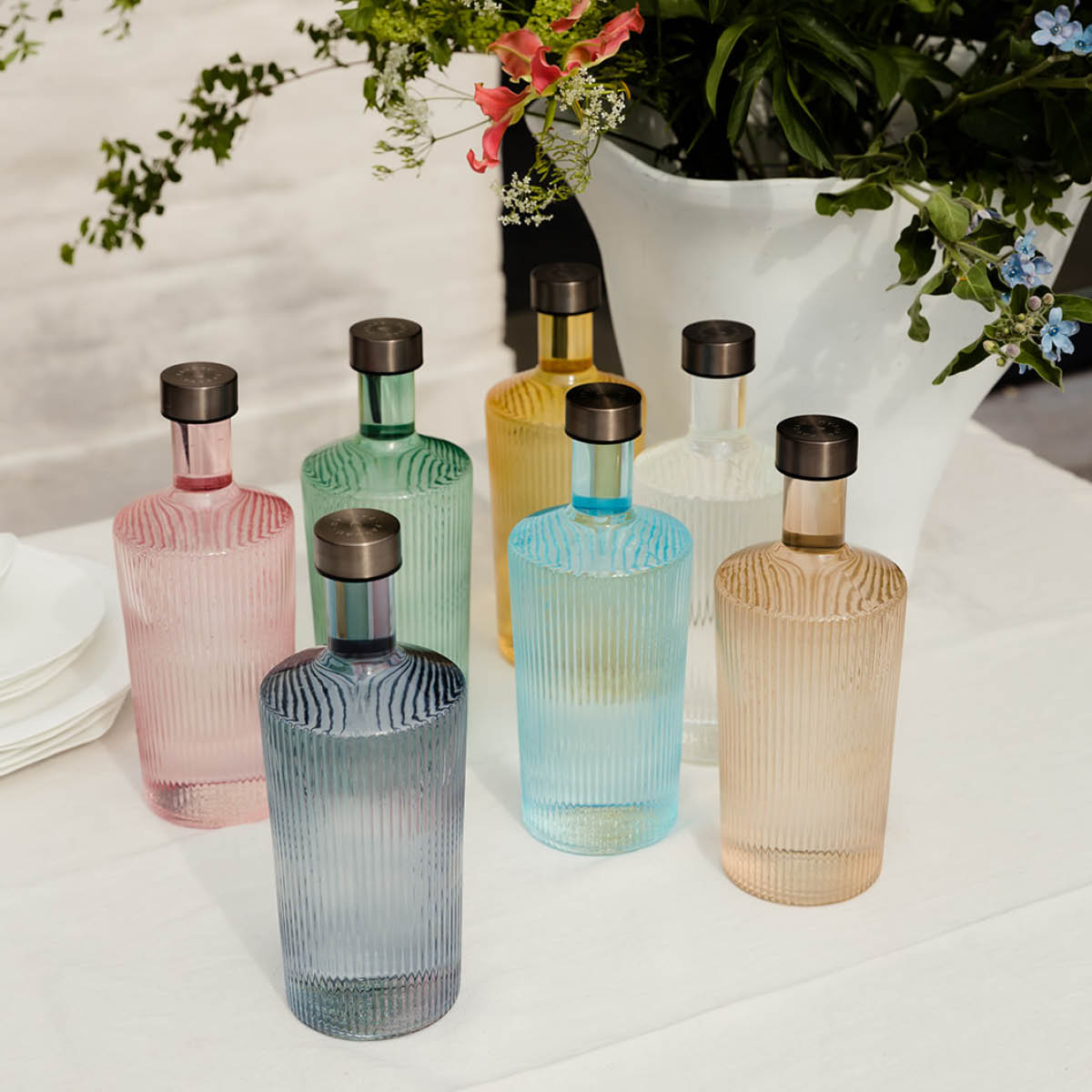 Paveau Ribbed Elegance flaska White Haven 1,25 L klar