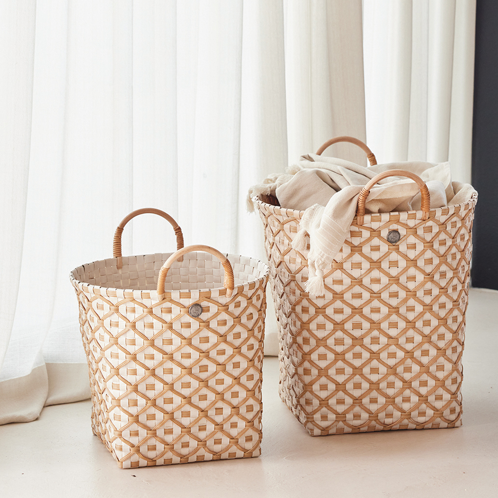 Handed By Ivy & Rose medium kurv m/håndtak 30x27 cm champagne