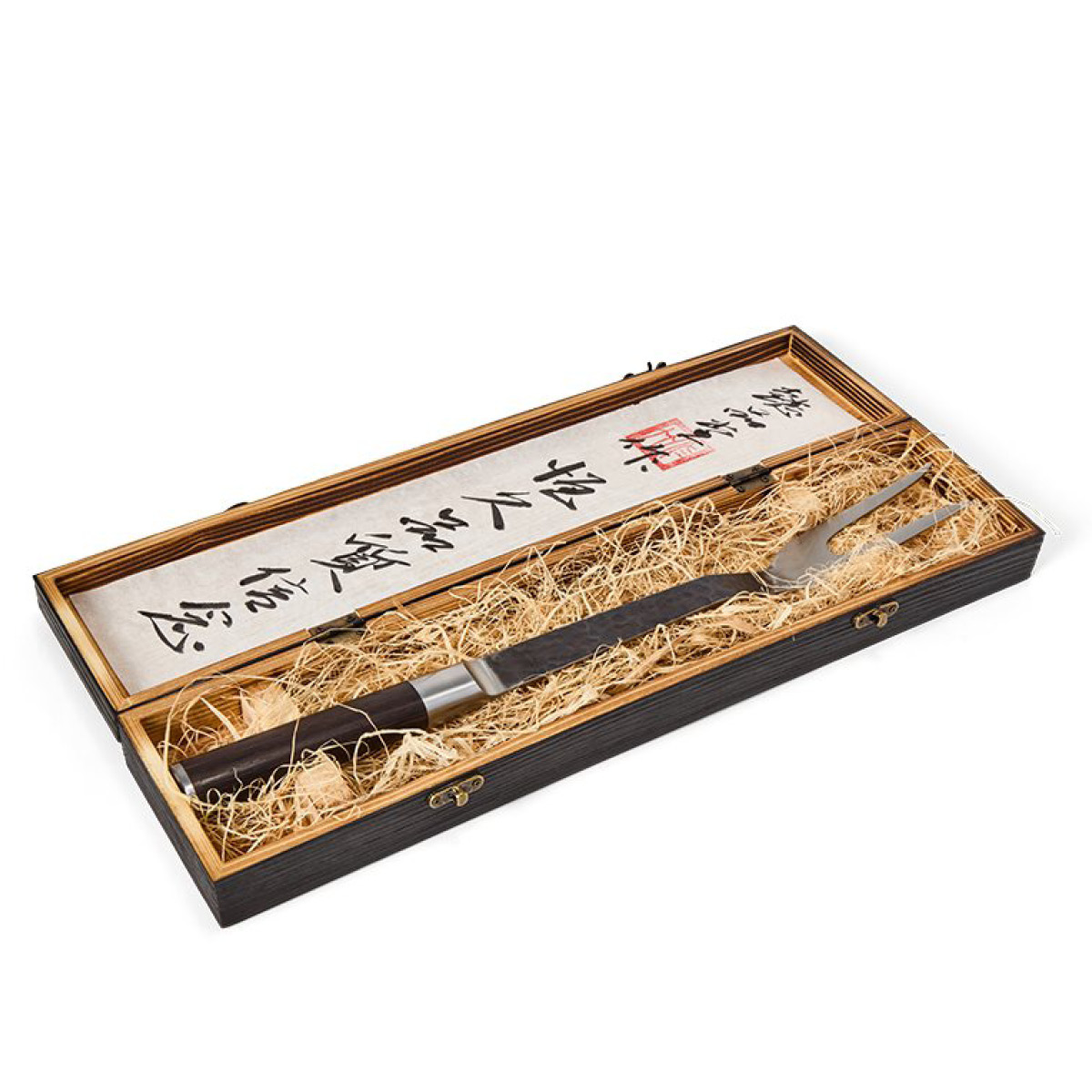 Satake Kuro BBQ gaffel 12,2 cm brun/rustfri