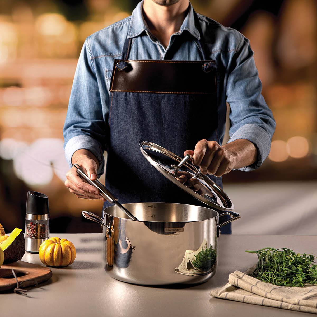 Tramontina Grano gryta 5,8 L stål