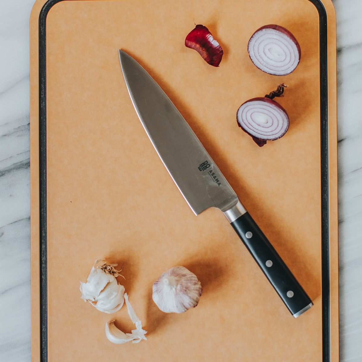 Dorre Asama kokkekniv 20 cm svart/sølv