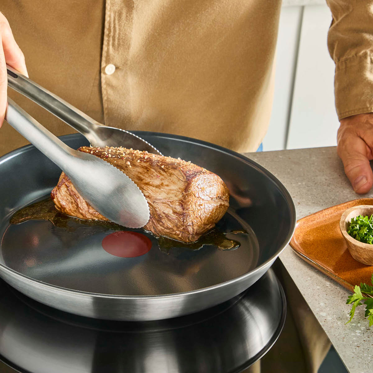 Tefal Extreme SS Ceramic stekepanne 24 cm keramisk