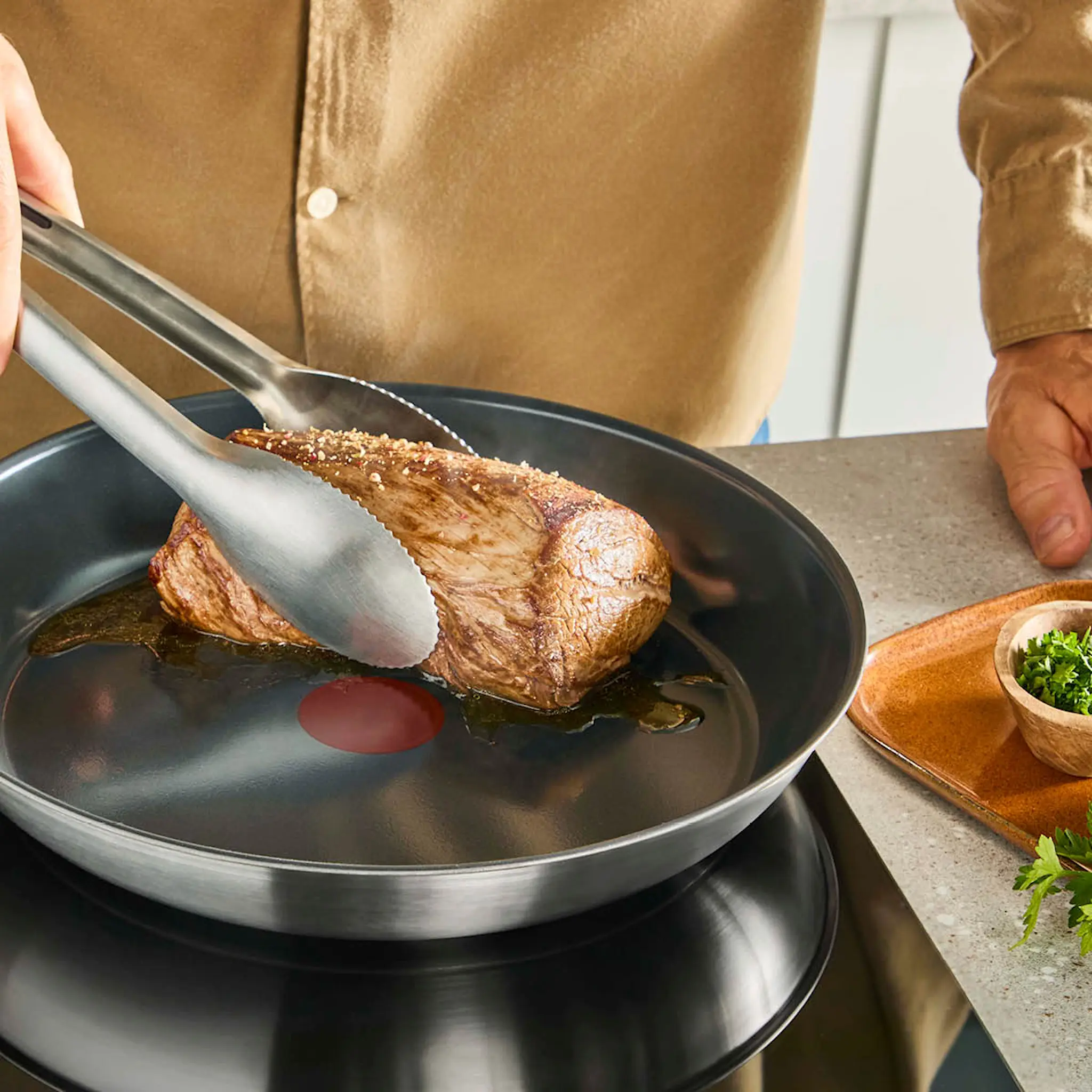 Tefal Extreme SS Ceramic stekepanne 24 cm keramisk