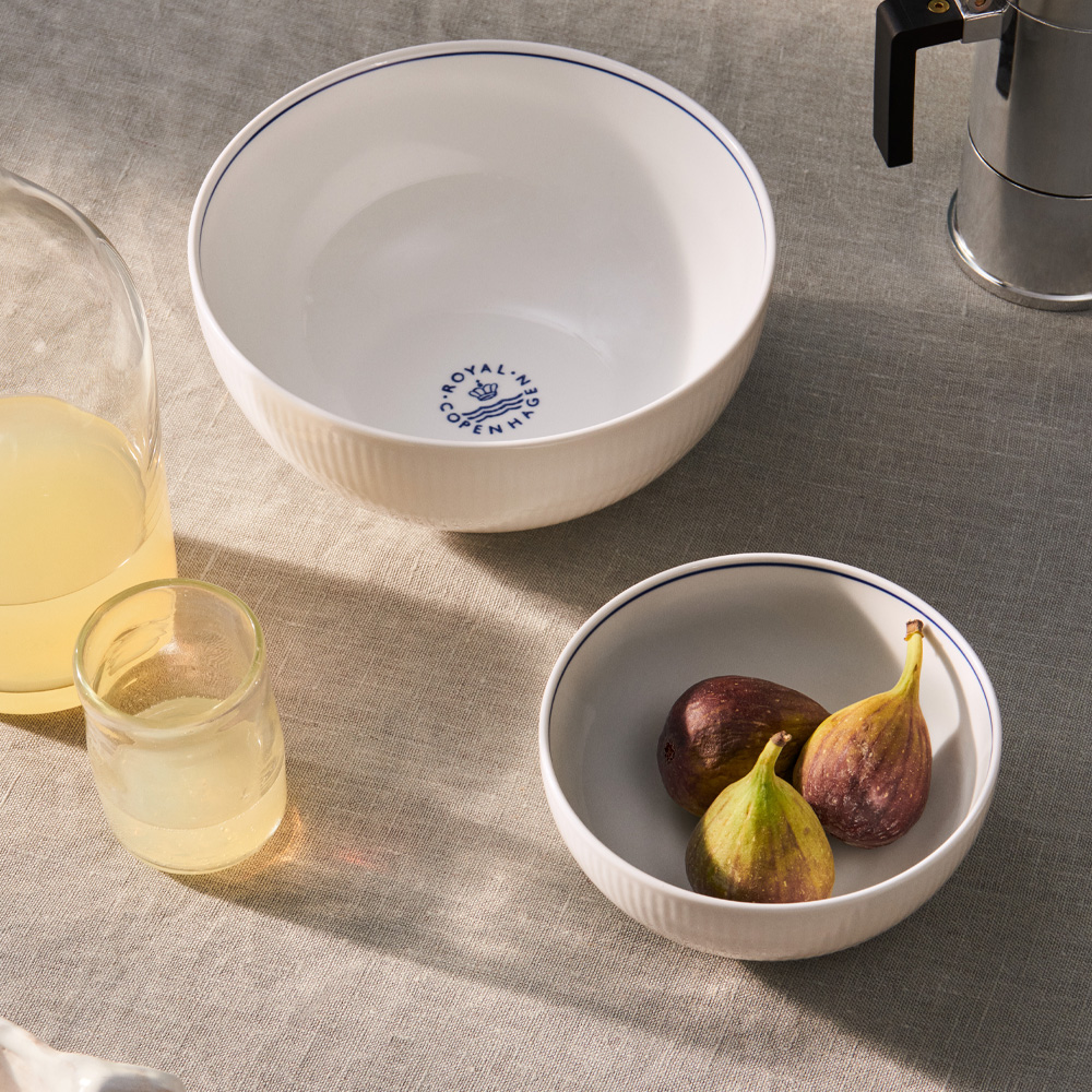 Royal Copenhagen Blueline Skål 21 cm Blå/Vit