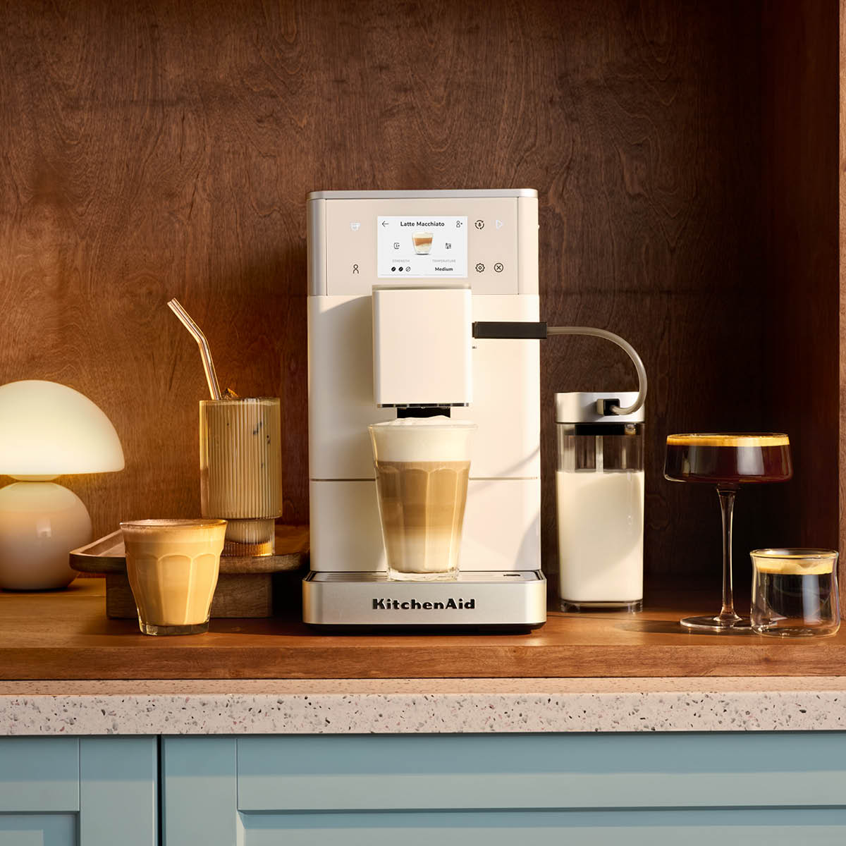 KitchenAid KitchenAid espressomaskin helautomatisk KF4 med iskaffe-funktion 5KES8454 porcelain