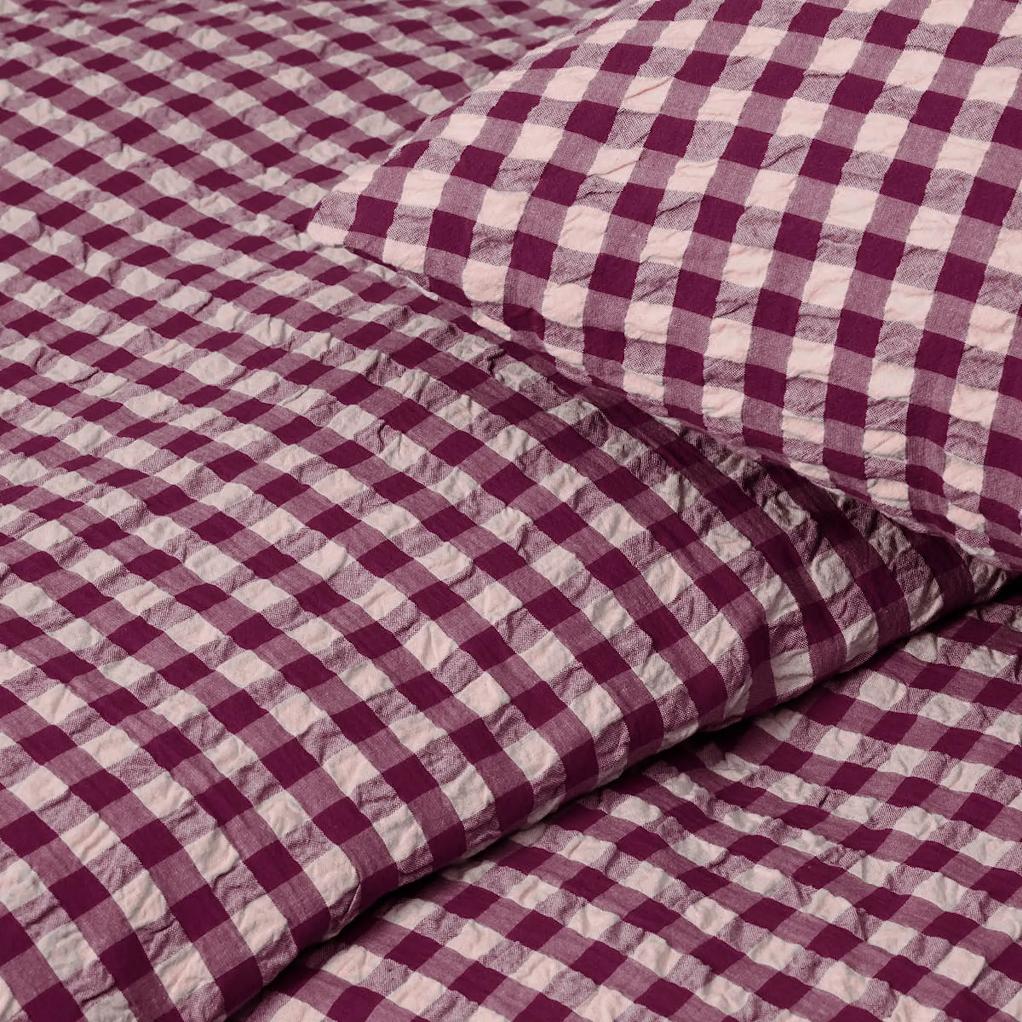 Juna Bæk&Bølge påslakanset 150x210 cm plommon/rosa