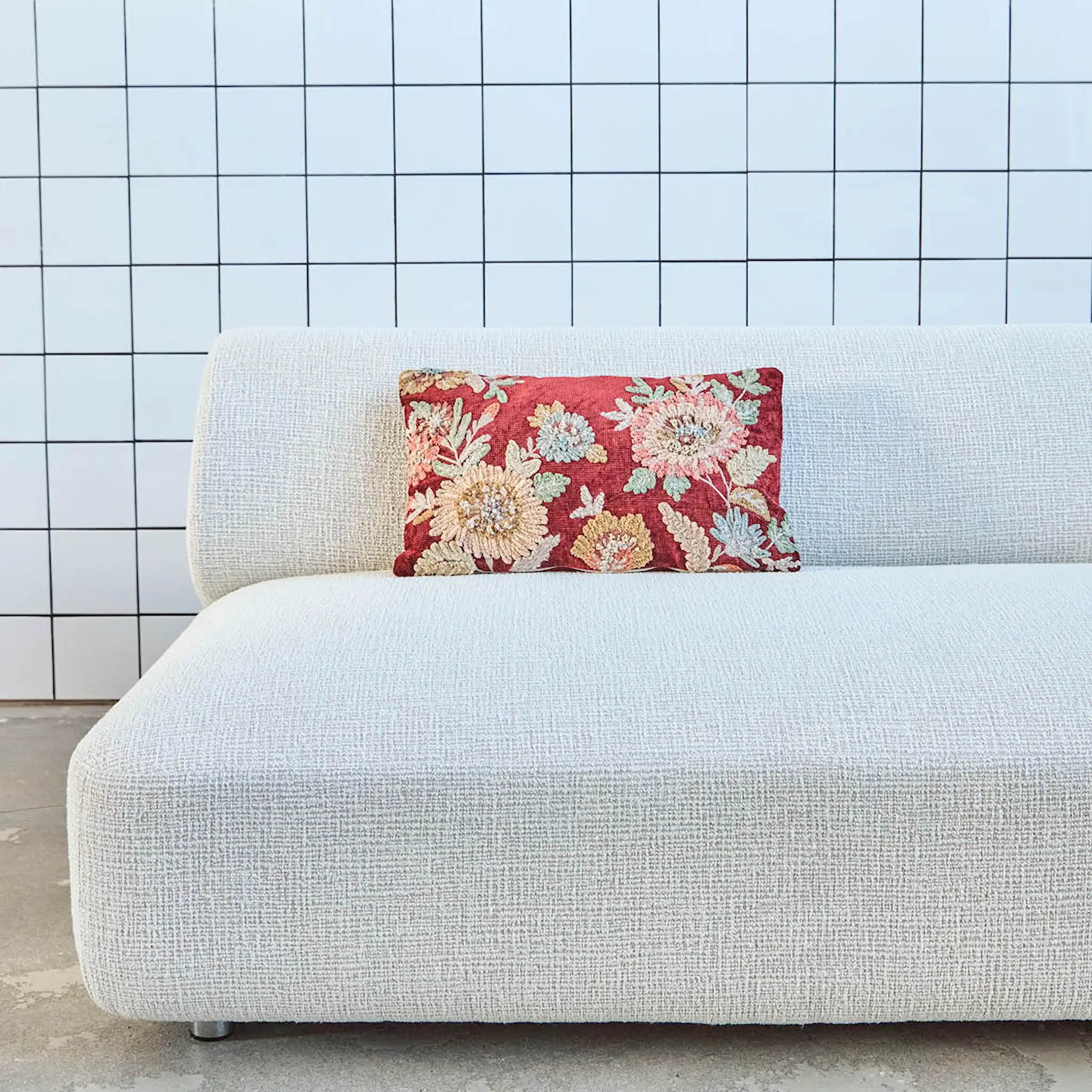 House Doctor Nica Tyynynpäällinen 50x30 cm Punainen/Vaaleanpunainen