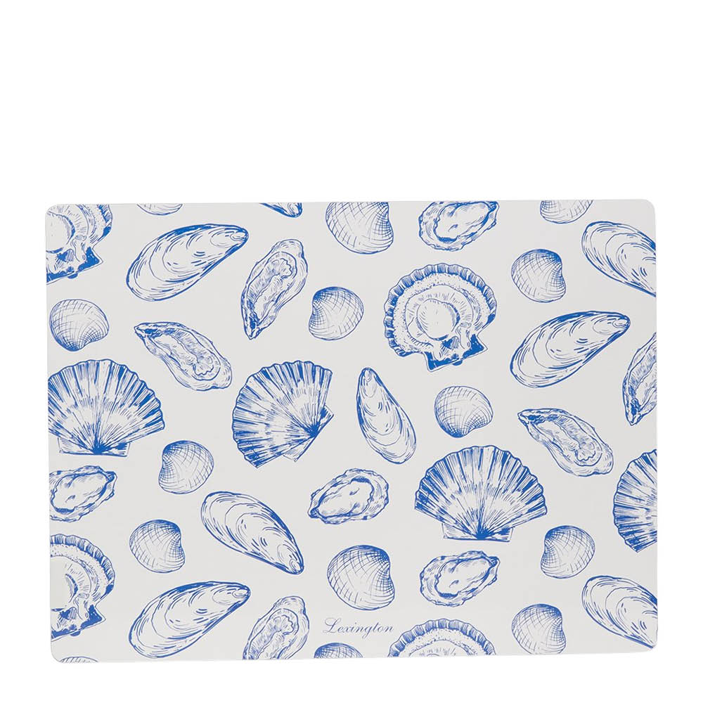 Lexington Bordstablett 30x40 cm 2-pack laminat dubbelsidig blå/vit