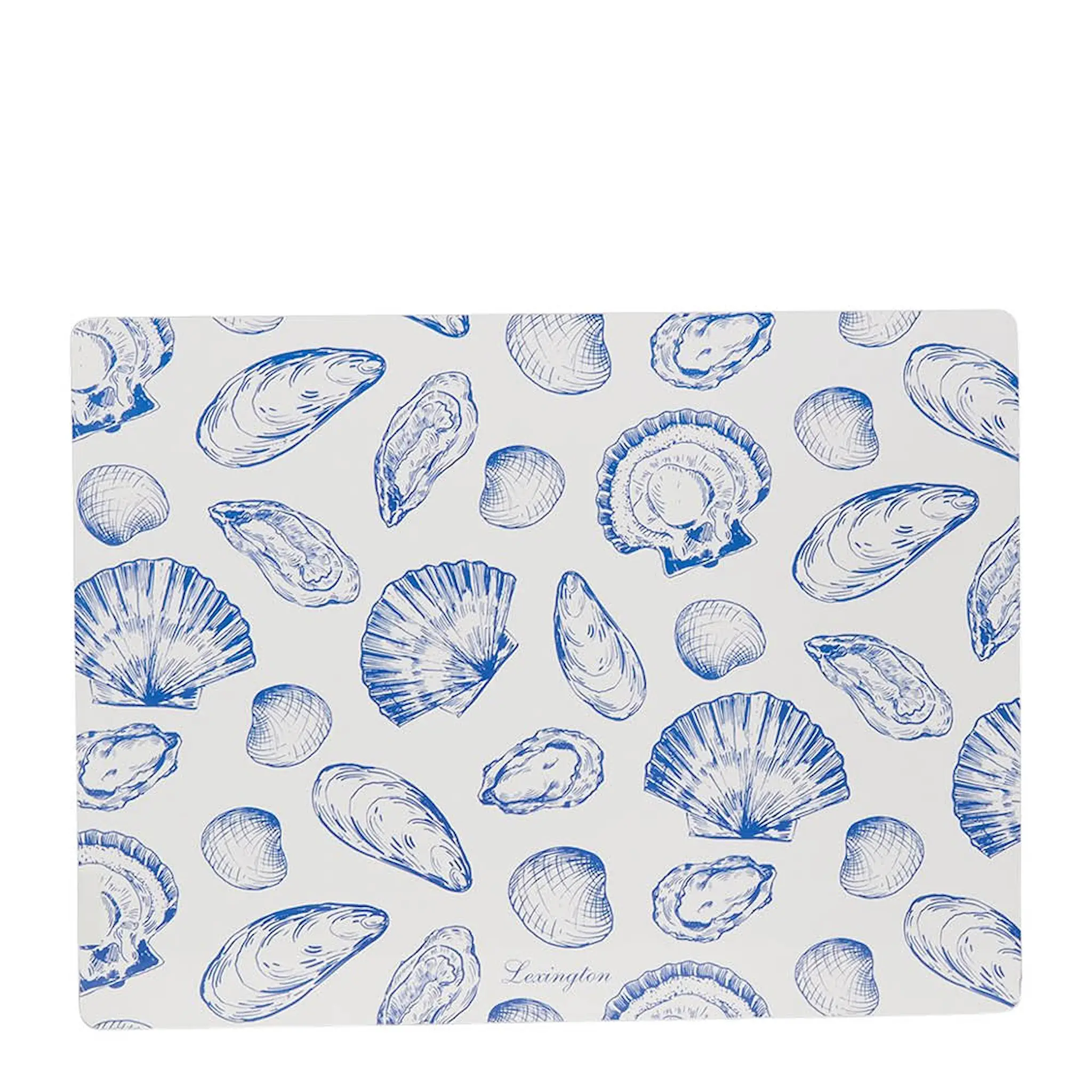 Lexington Bordstablett 30x40 cm 2-pack laminat dubbelsidig blå/vit