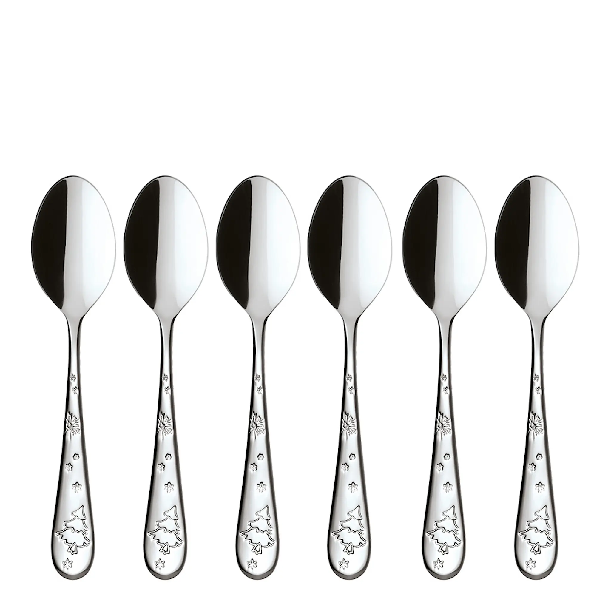 Villeroy & Boch Toy's Delight teskedsset med julmotiv 6-pack stål