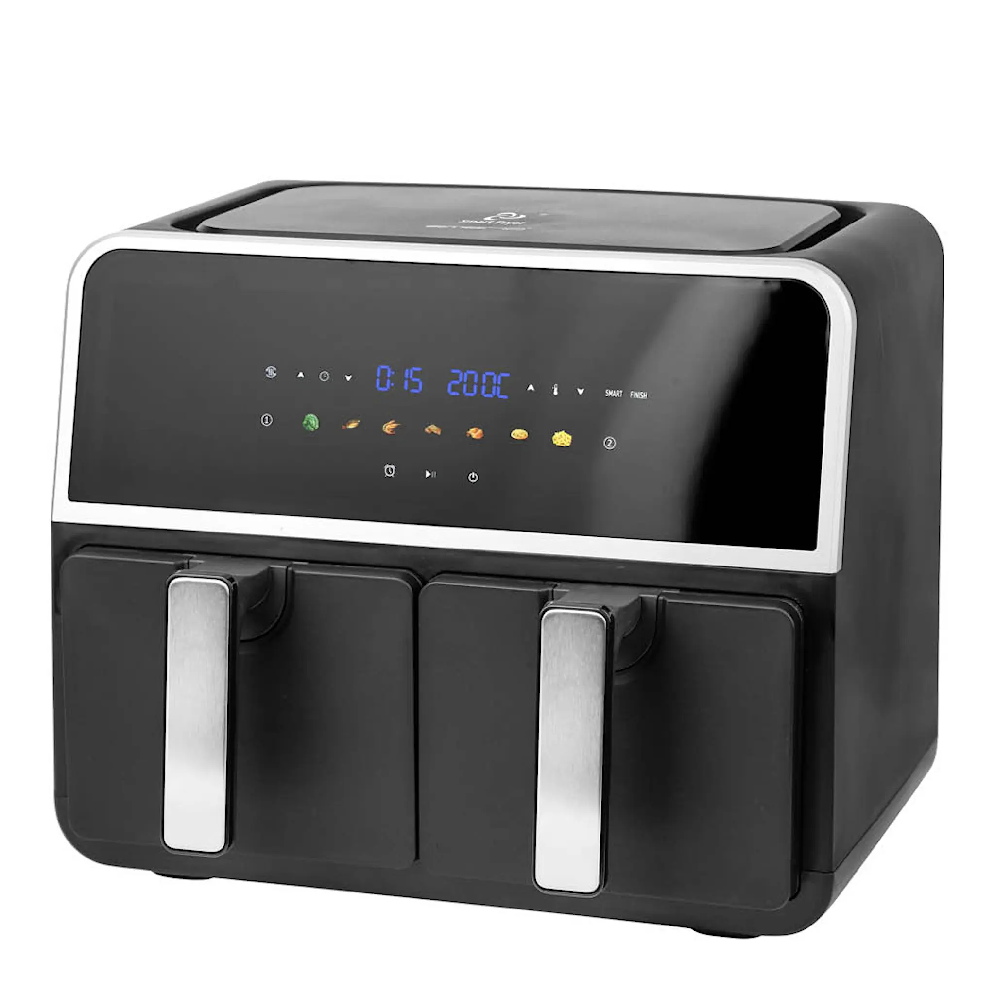 EMERIO Dubbel airfryer AF-132833 2x4,5 L svart