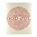 Disktrasa God Jul 17,2x20 cm vit/röd