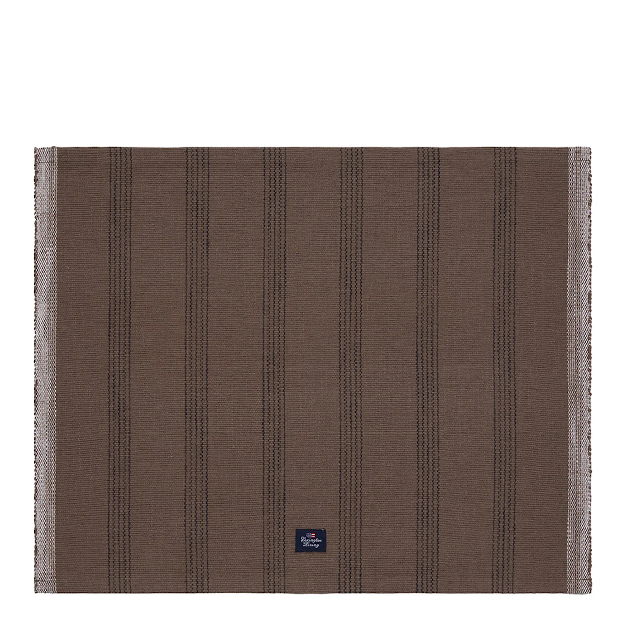 Lexington Randig bordstablett i bomull 40x50 cm brun/svart