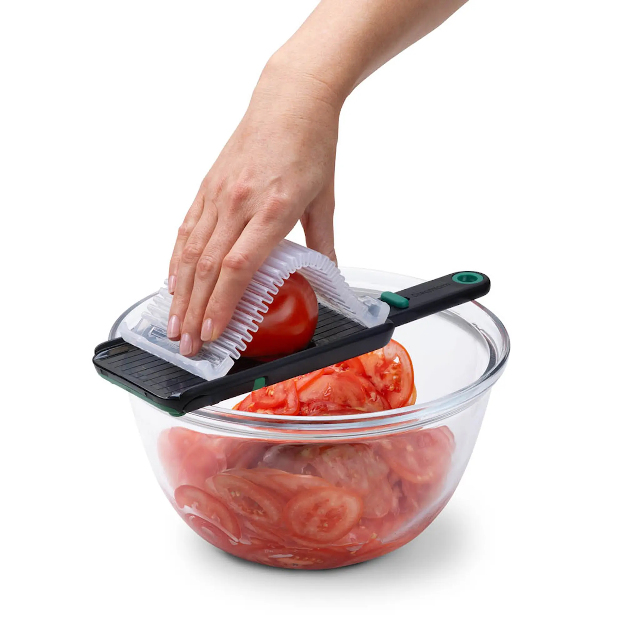 Dreamfarm Mandolin med fingerskydd 28,5 cm svart/grön